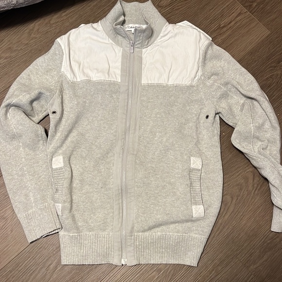 Vintage Calvin Klein Cozy chunky knit zip up sweater ☕️ - Picture 1 of 6